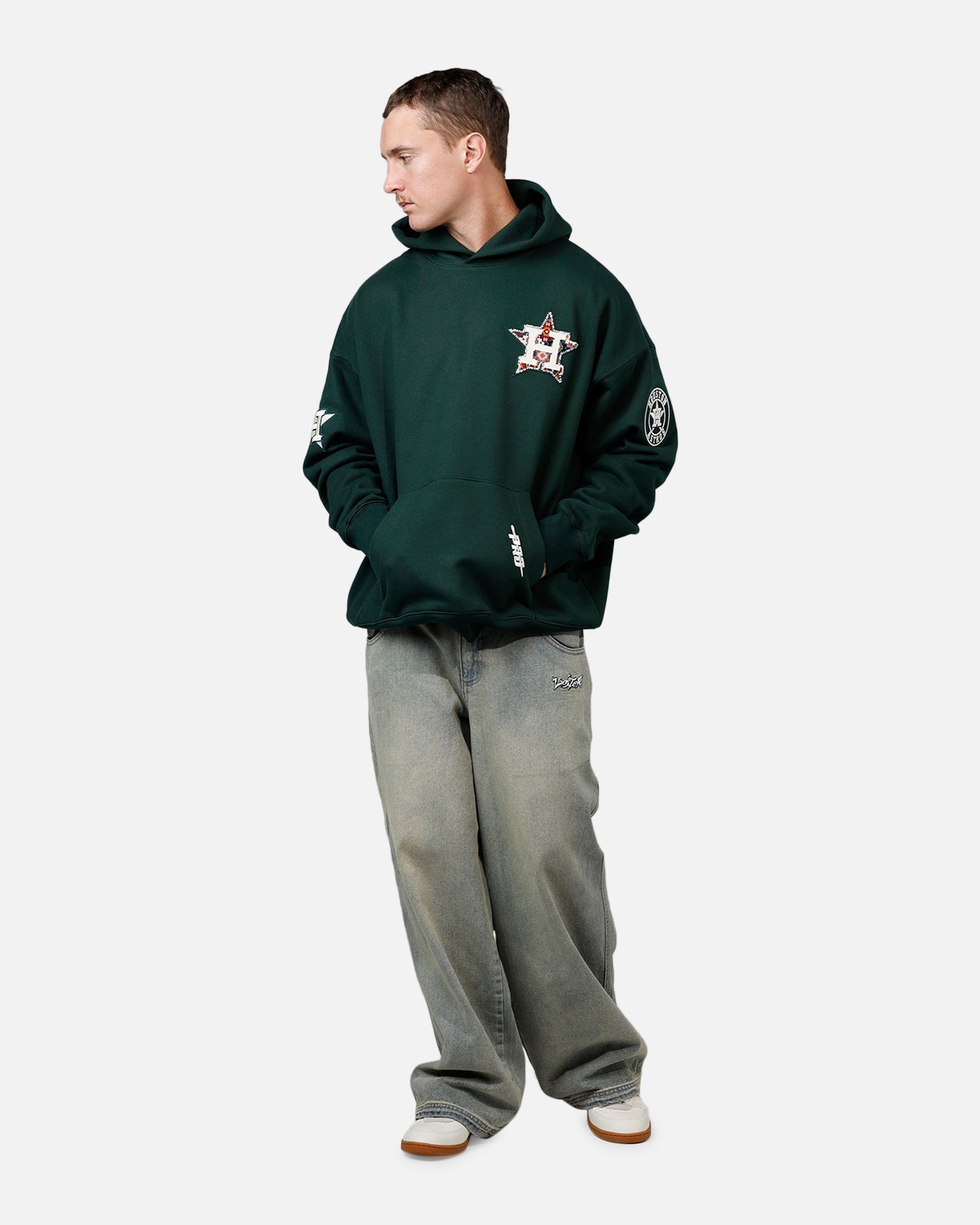 Pro Standard Houston Astros Tapestry 2.0 Hoodie Dark Green