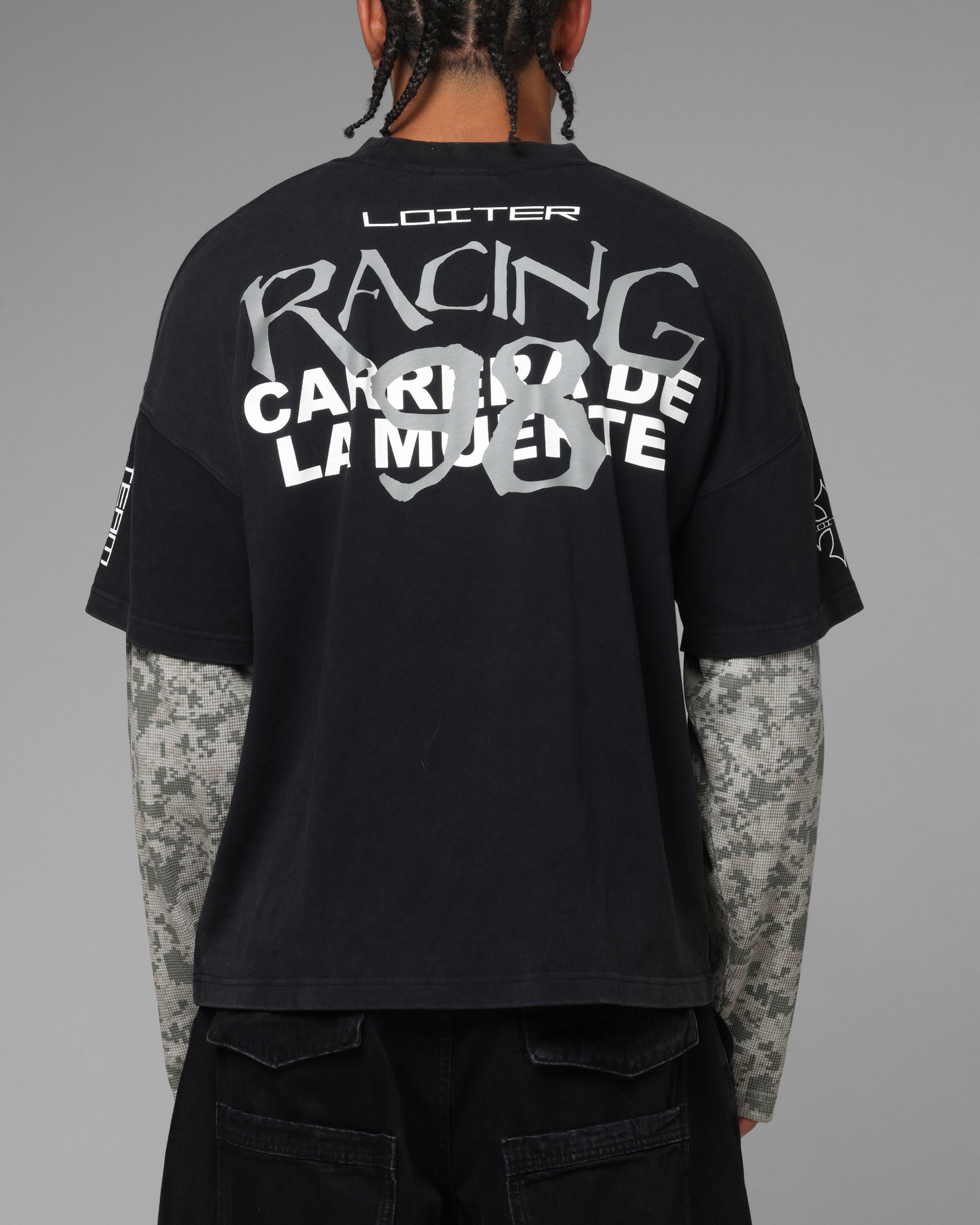 Loiter Performance Layered Long Sleeve T-Shirt Black