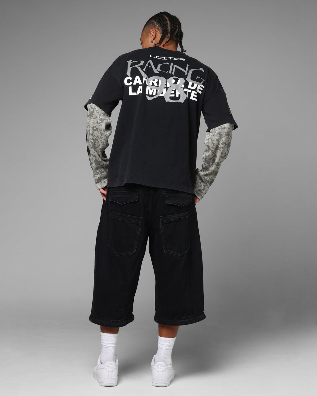 Loiter Performance Layered Long Sleeve T-Shirt Black
