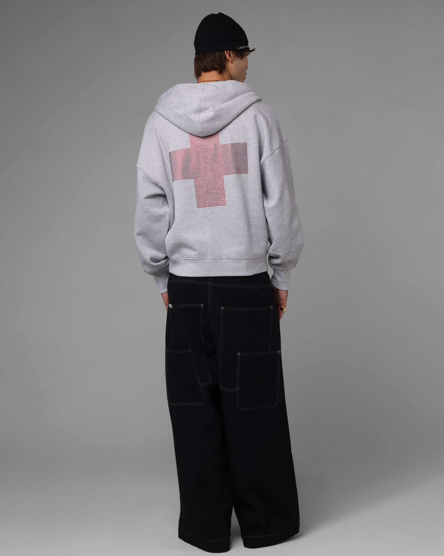 Loiter Drop Out Zip Hoodie Grey