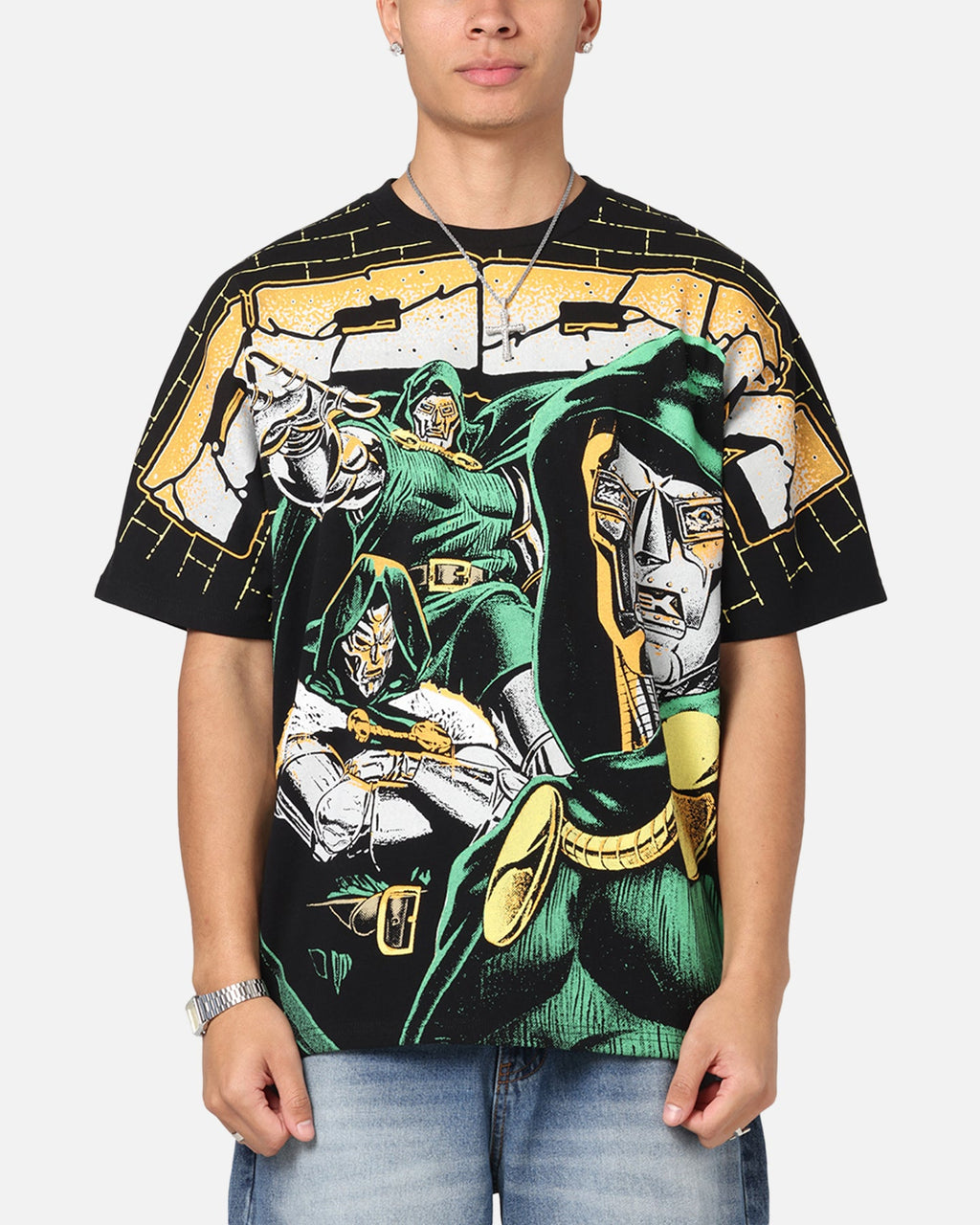 73Studio Marvel Doctor Doom All Over Print T-Shirt Black