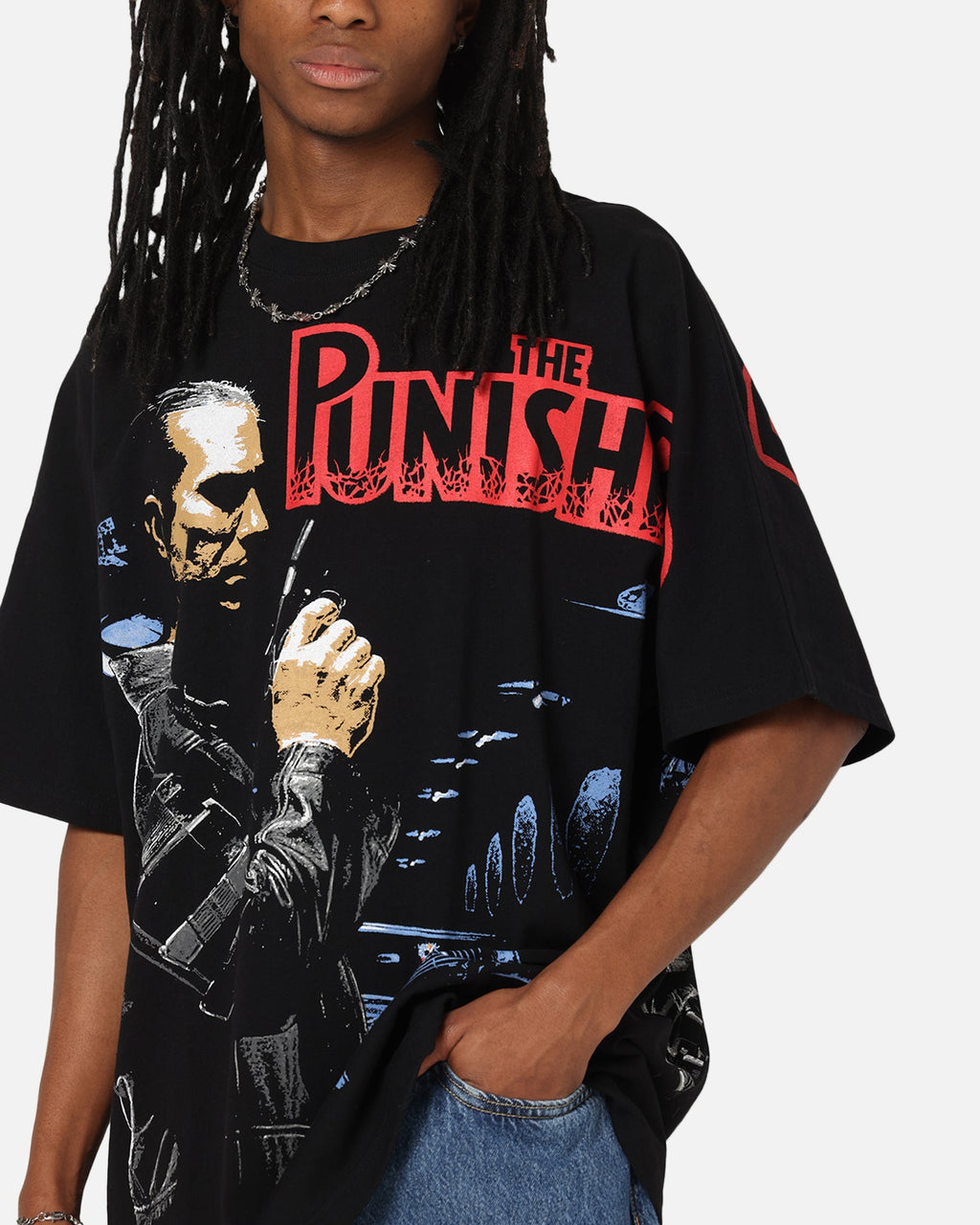 73Studio Marvel The Punisher All Over Print T-Shirt Black