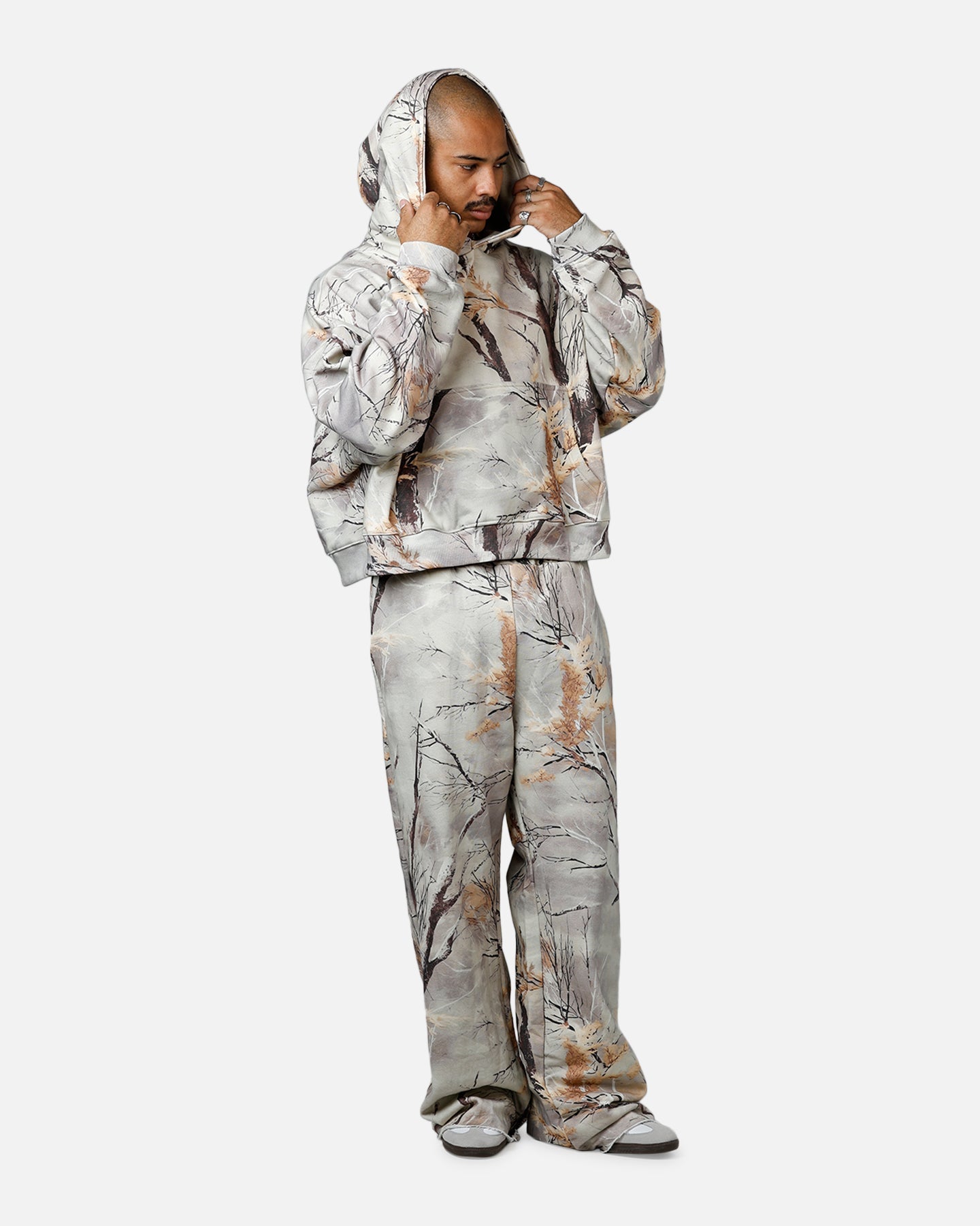 MNML Gradient Pullover Hoodie Snow Camo
