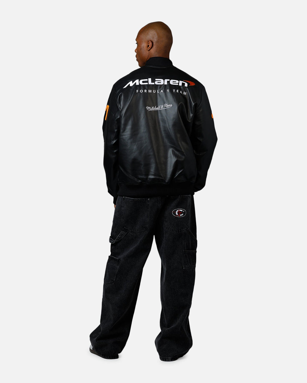 Mitchell & Ness X McLaren X Culture Kings Bomber Jacket Black