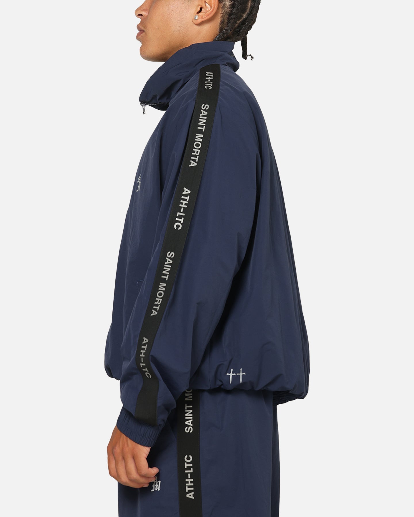 Saint Morta Athltc Zip Jacket Dark Royal/White