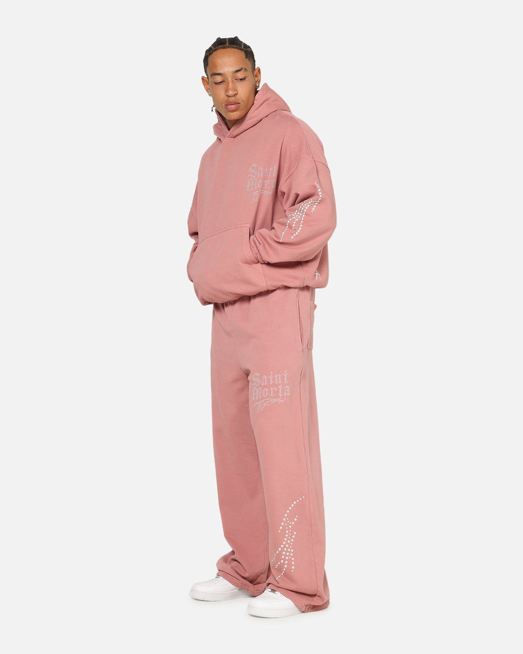Saint Morta Sanctified Hoodie Dusty Pink