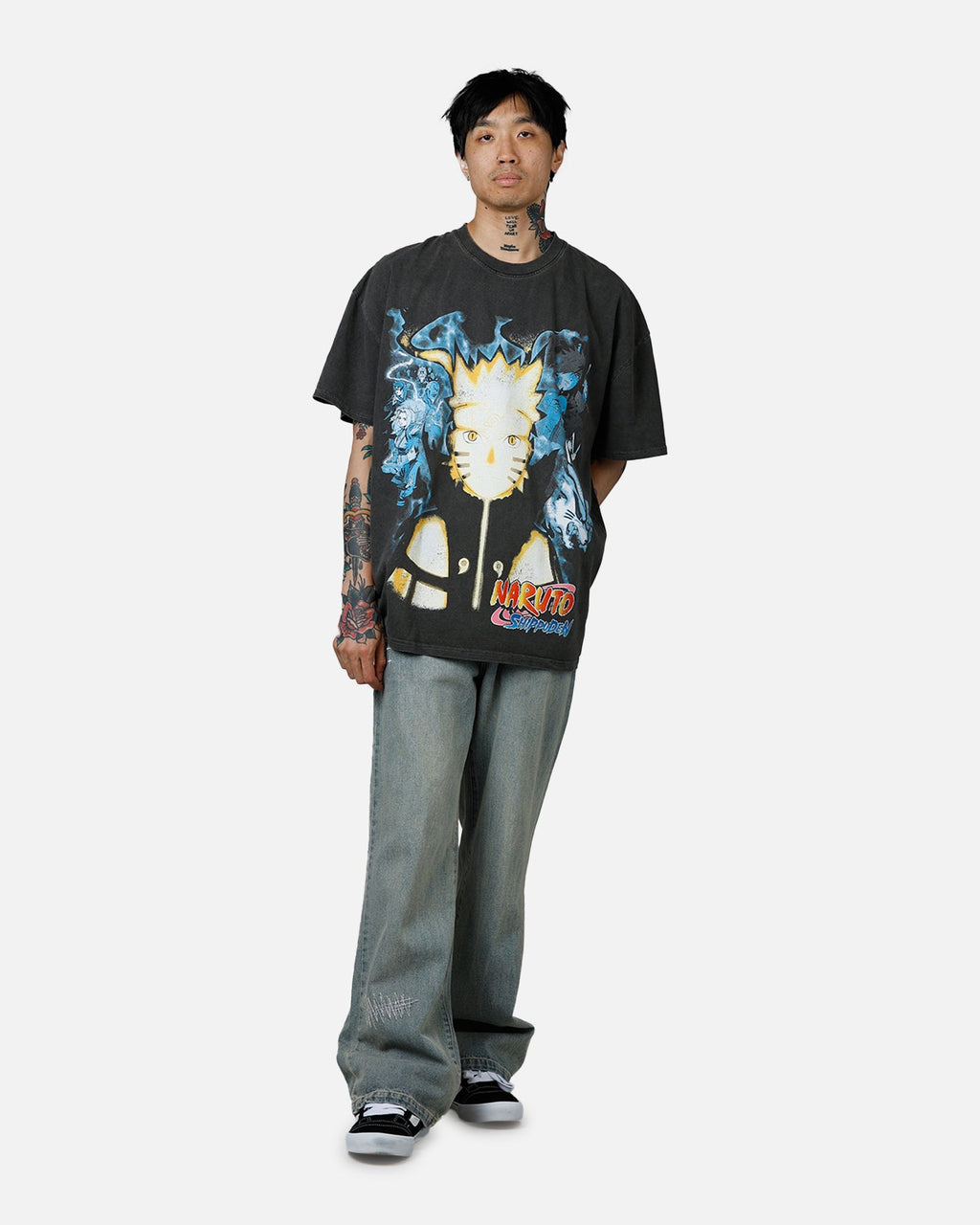 73Studio X Naruto Naruto Shippuden Heavyweight T-Shirt Black Wash