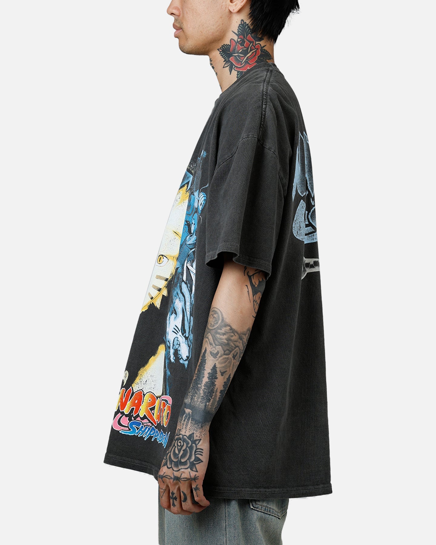 73Studio X Naruto Naruto Shippuden Heavyweight T-Shirt Black Wash