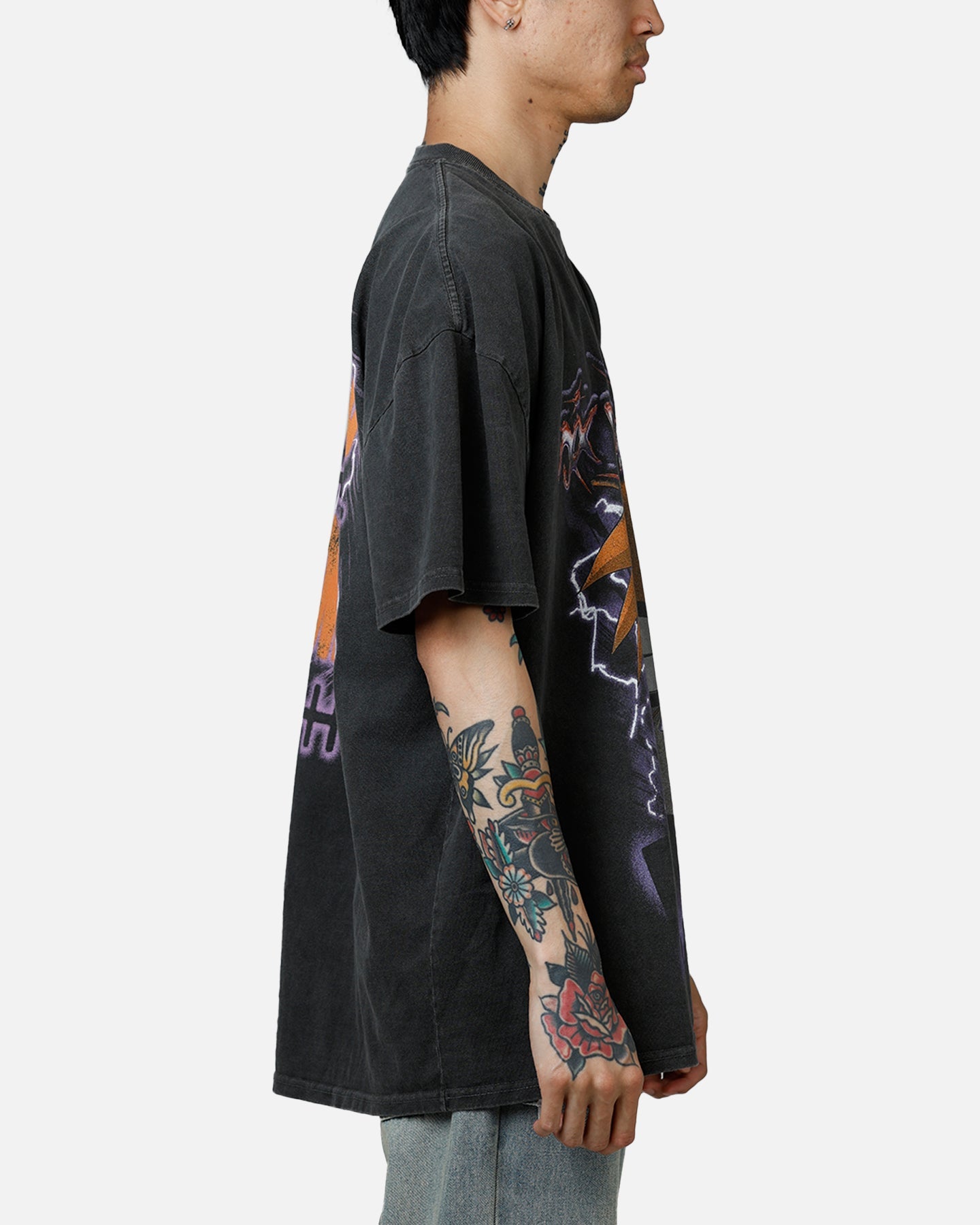 73Studio X Naruto Six Paths Of Pain Heavyweight T-Shirt Black Wash