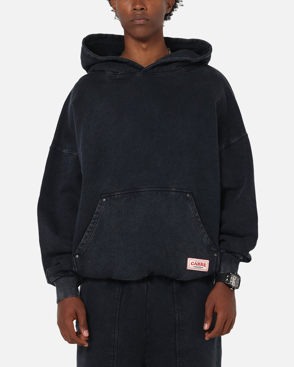 Carre Rivet Hoodie Charcoal