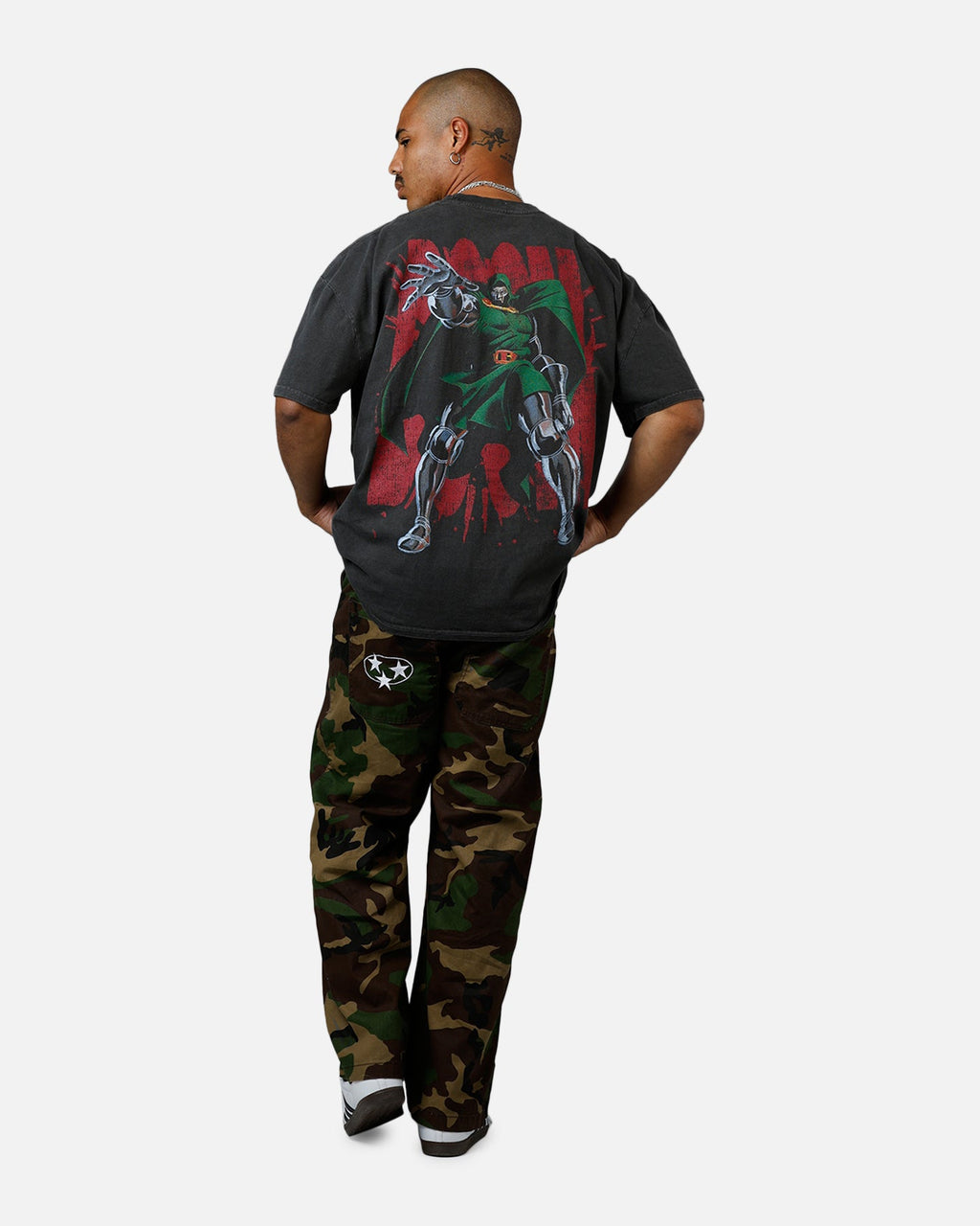 73Studio Marvel Doctor Doom Heavyweight T-Shirt Black Wash