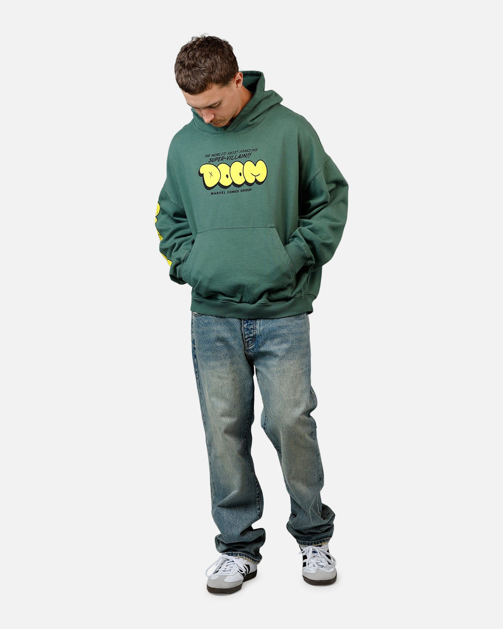 73Studio Marvel Fantastic Four Doctor Doom Villain Premium Hoodie Green