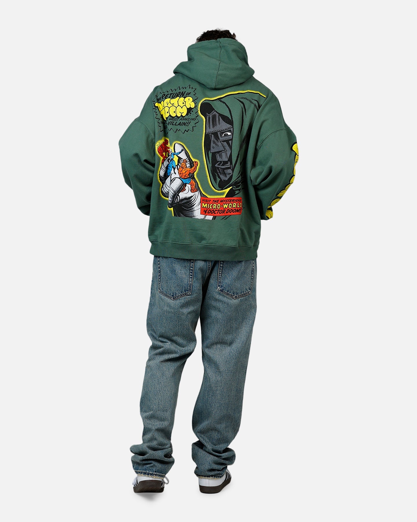 73Studio Marvel Fantastic Four Doctor Doom Villain Premium Hoodie Green
