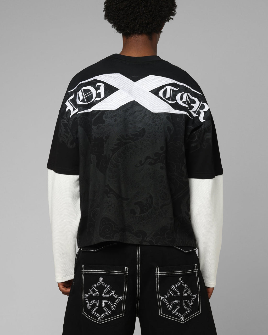 Loiter Xplicit Layered Long Sleeve T-Shirt Black