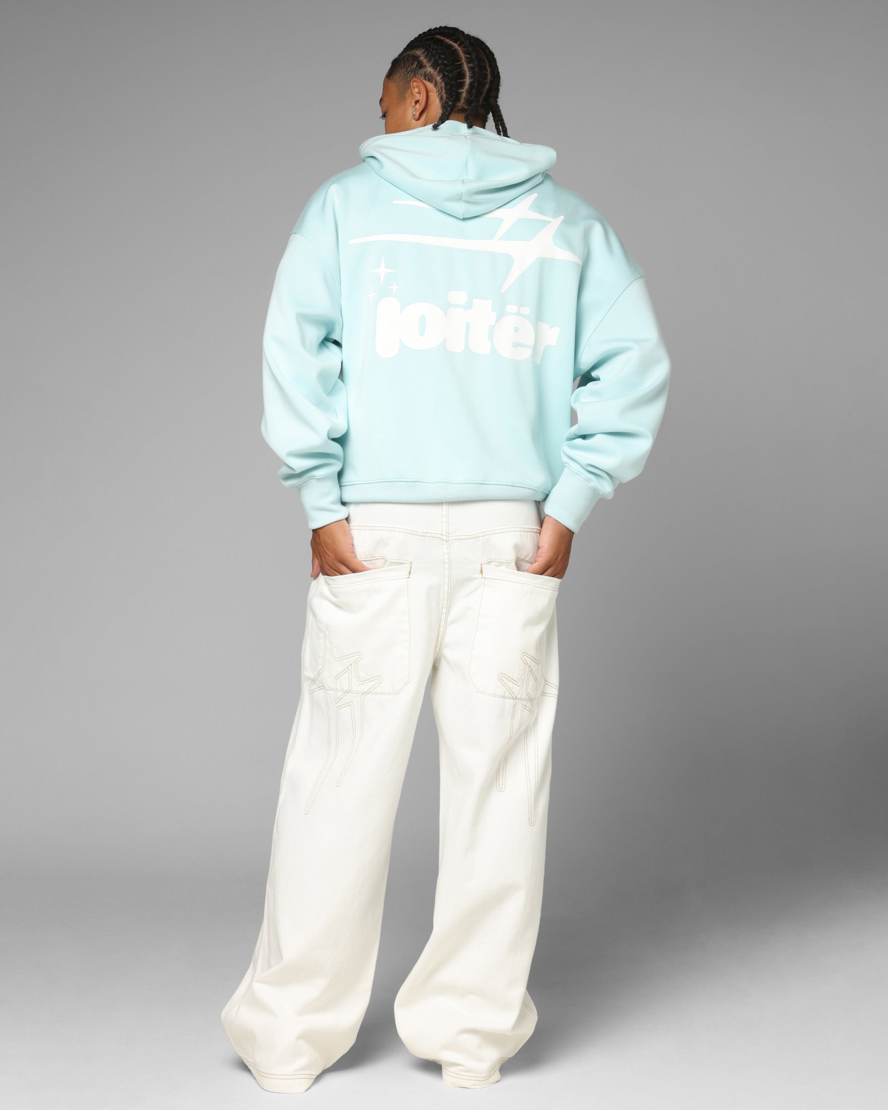 Loiter Cloud 9 Zip Hoodie Light Blue