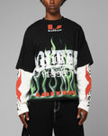 Loiter Inferno Layered Long Sleeve T-Shirt Black