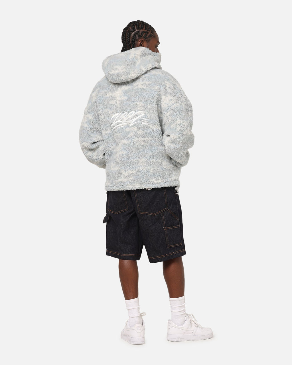 Carre Sherpa Hooded Jumper Snow Camo
