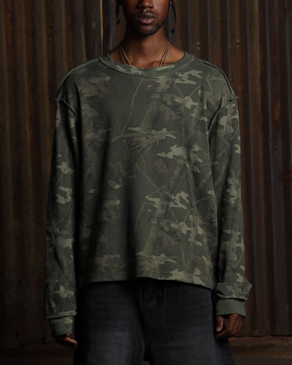 American Thrift Long Sleeve Thermal T-Shirt Camo