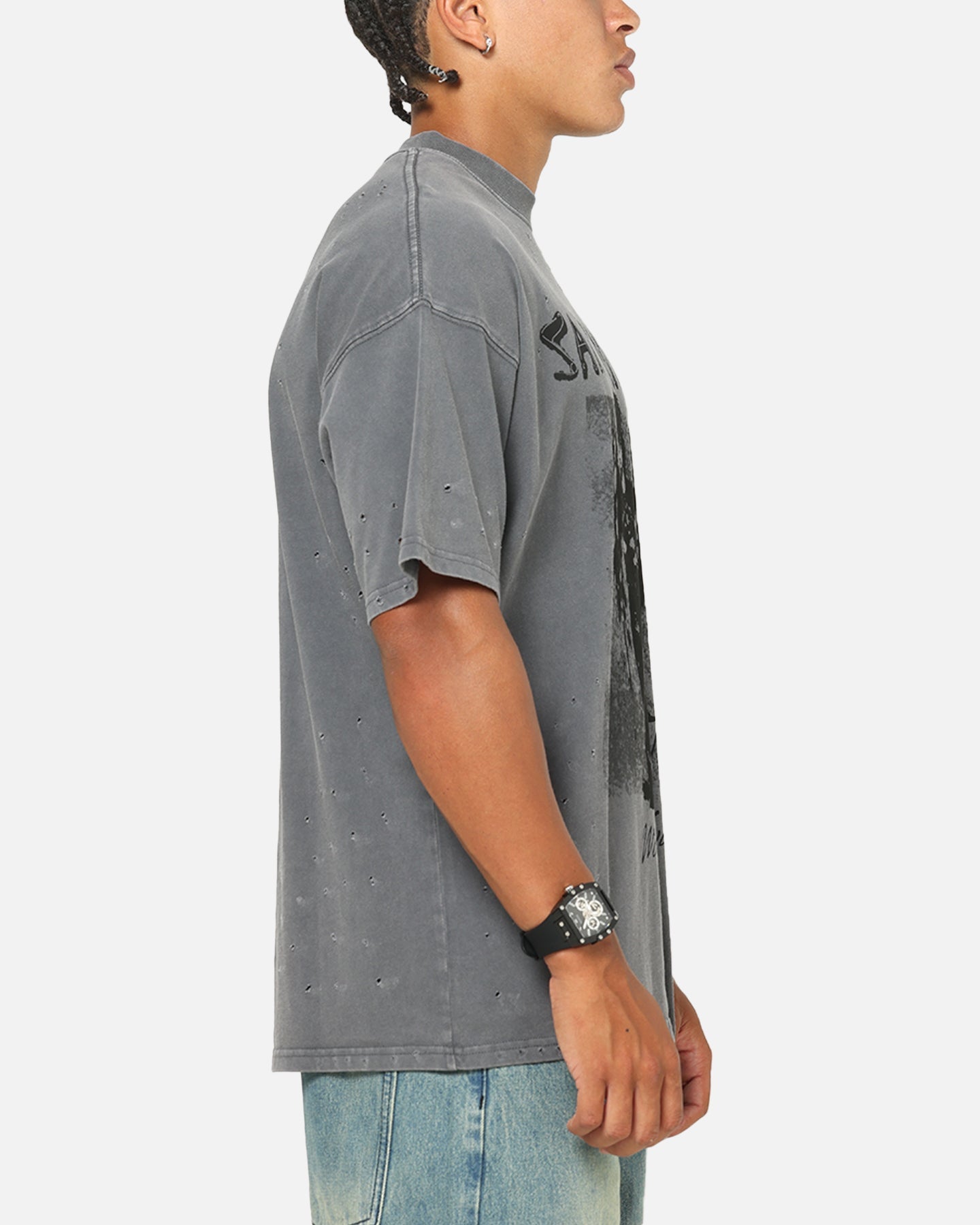 Saint Morta Punk Tour T-Shirt Washed Charcoal