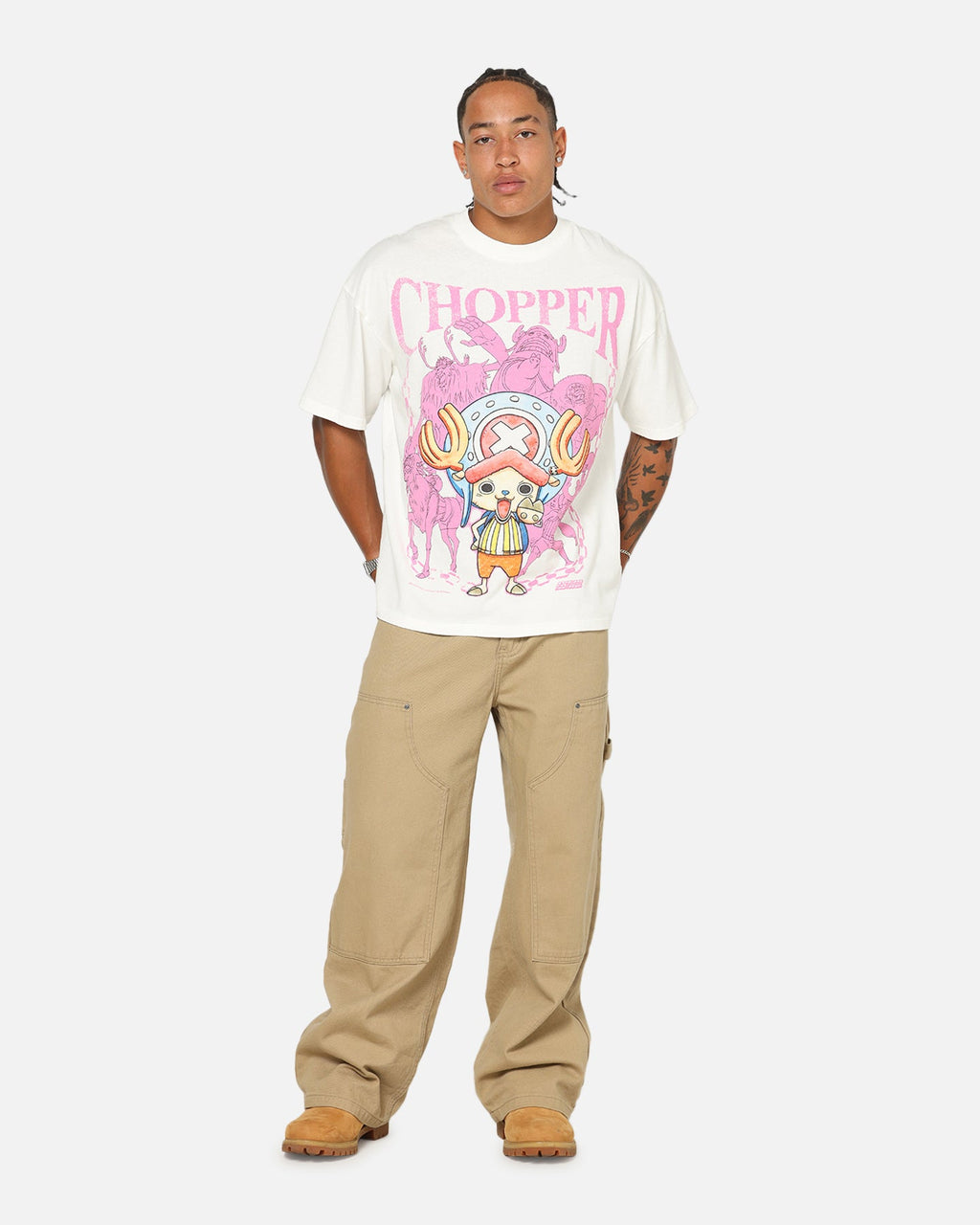 73Studio X One Piece Chopper Vintage T-Shirt Off White