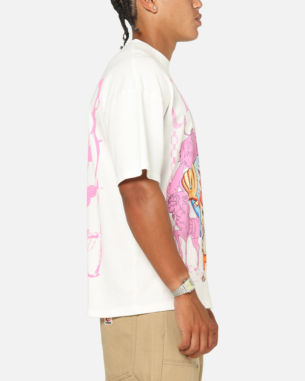 73Studio X One Piece Chopper Vintage T-Shirt Off White