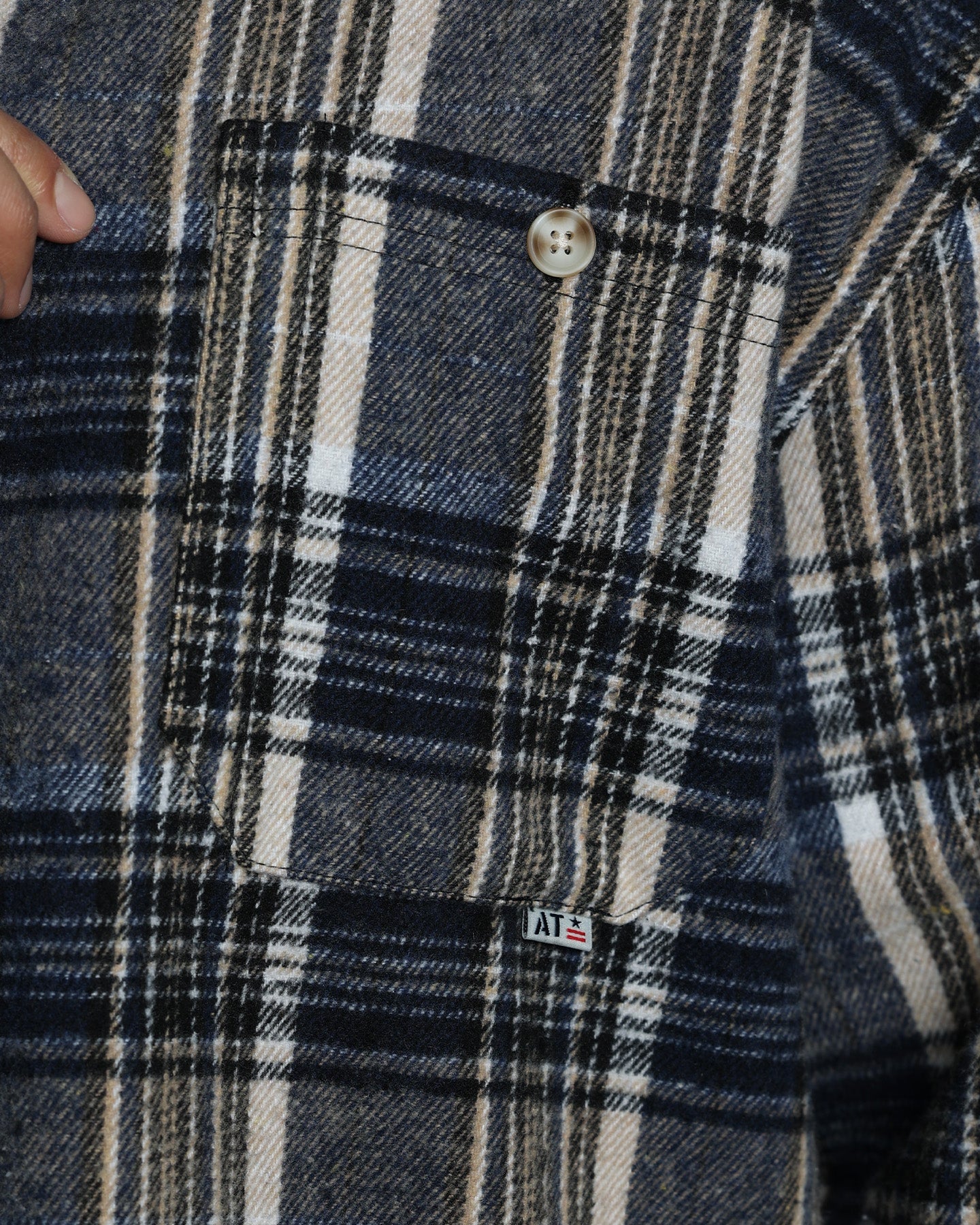 American Thrift Utility Flannel Shirt Blue