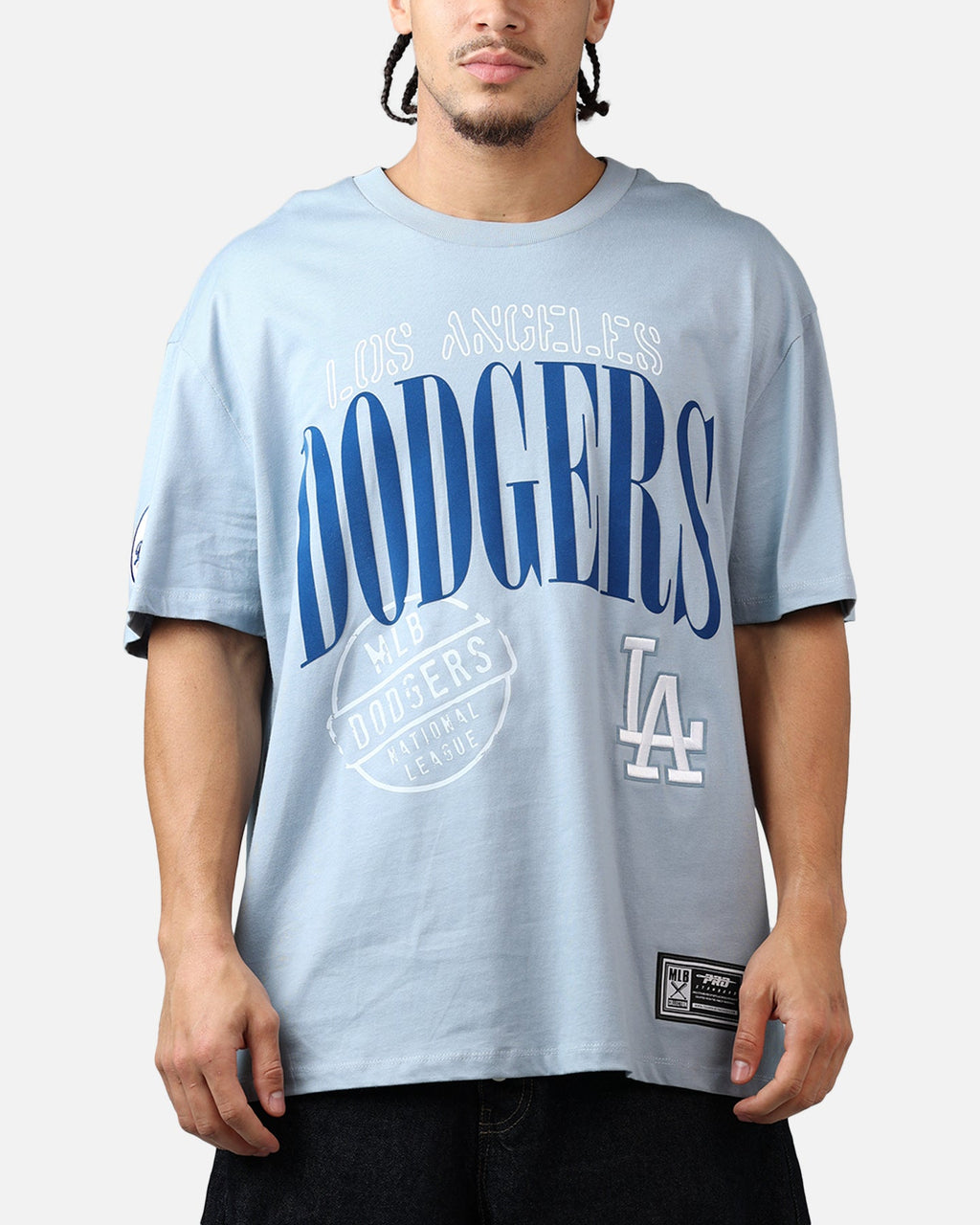 Pro Standard Los Angeles Dodgers Stamped T-Shirt Light Blue