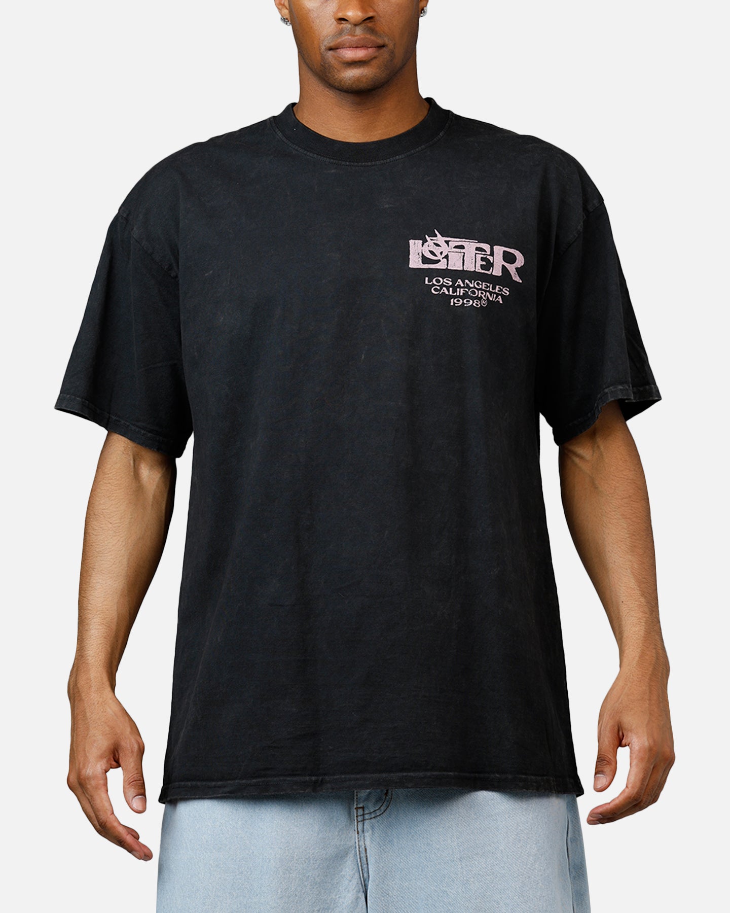 Loiter Dustborn T-Shirt Black Acidwash