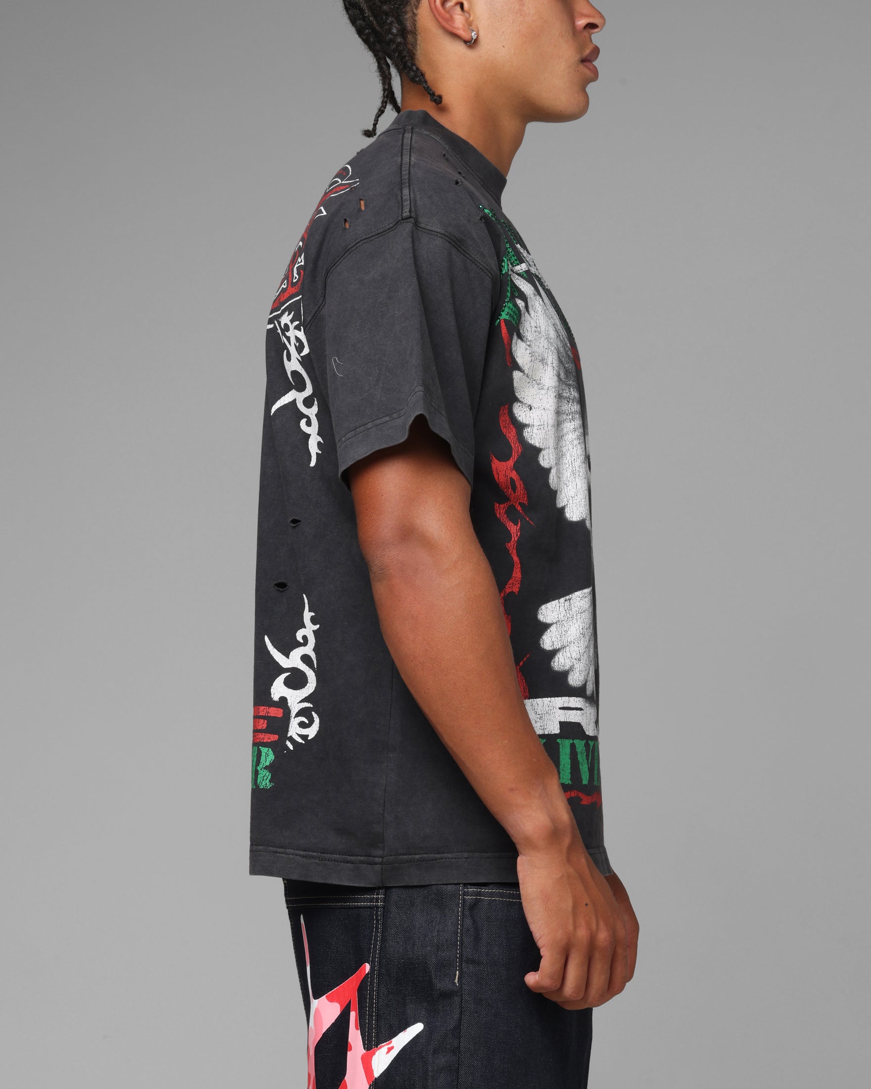 Loiter Freedom Vintage T-Shirt Black