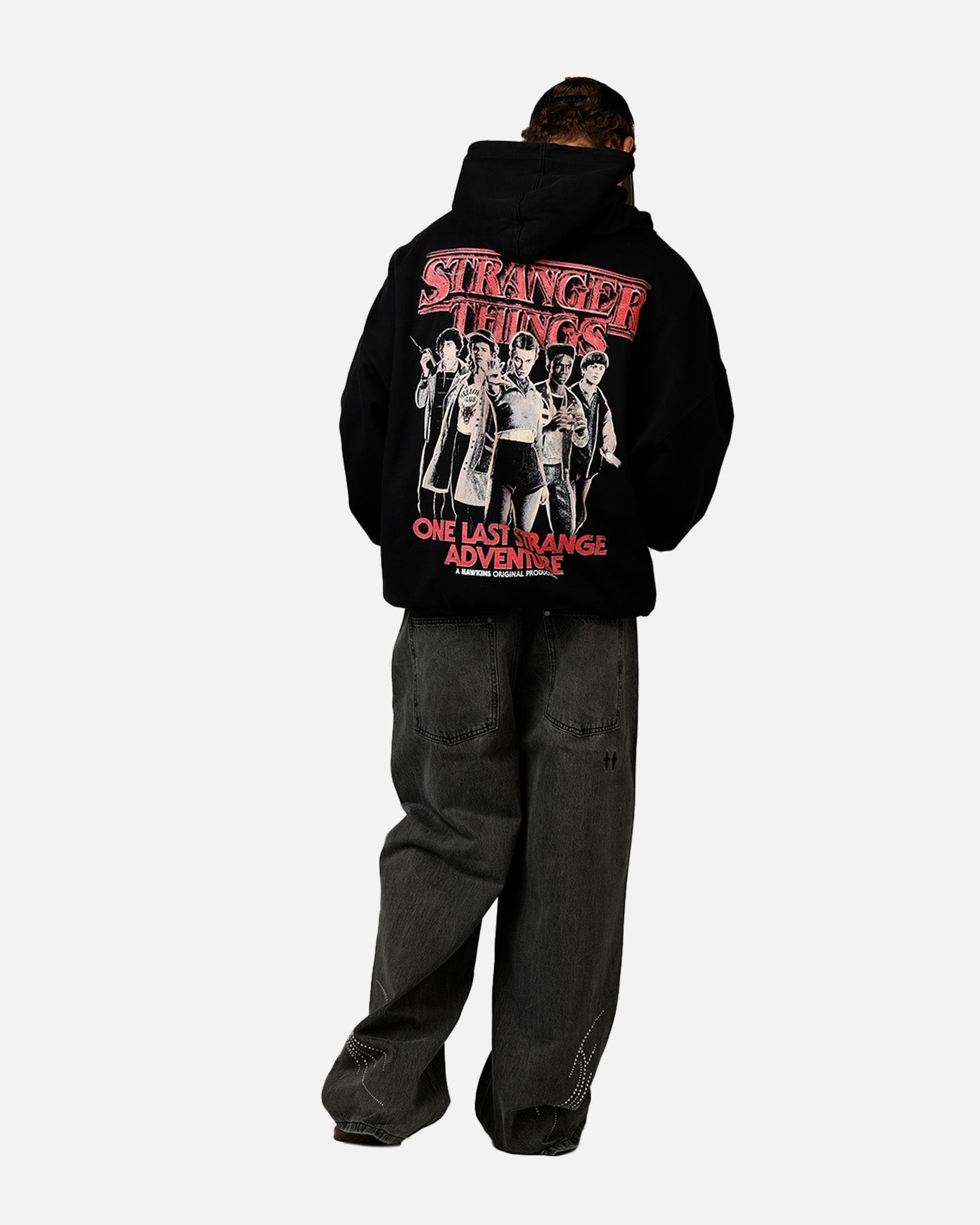 73Studio X Stranger Things Hawkins Heroes Hoodie Black