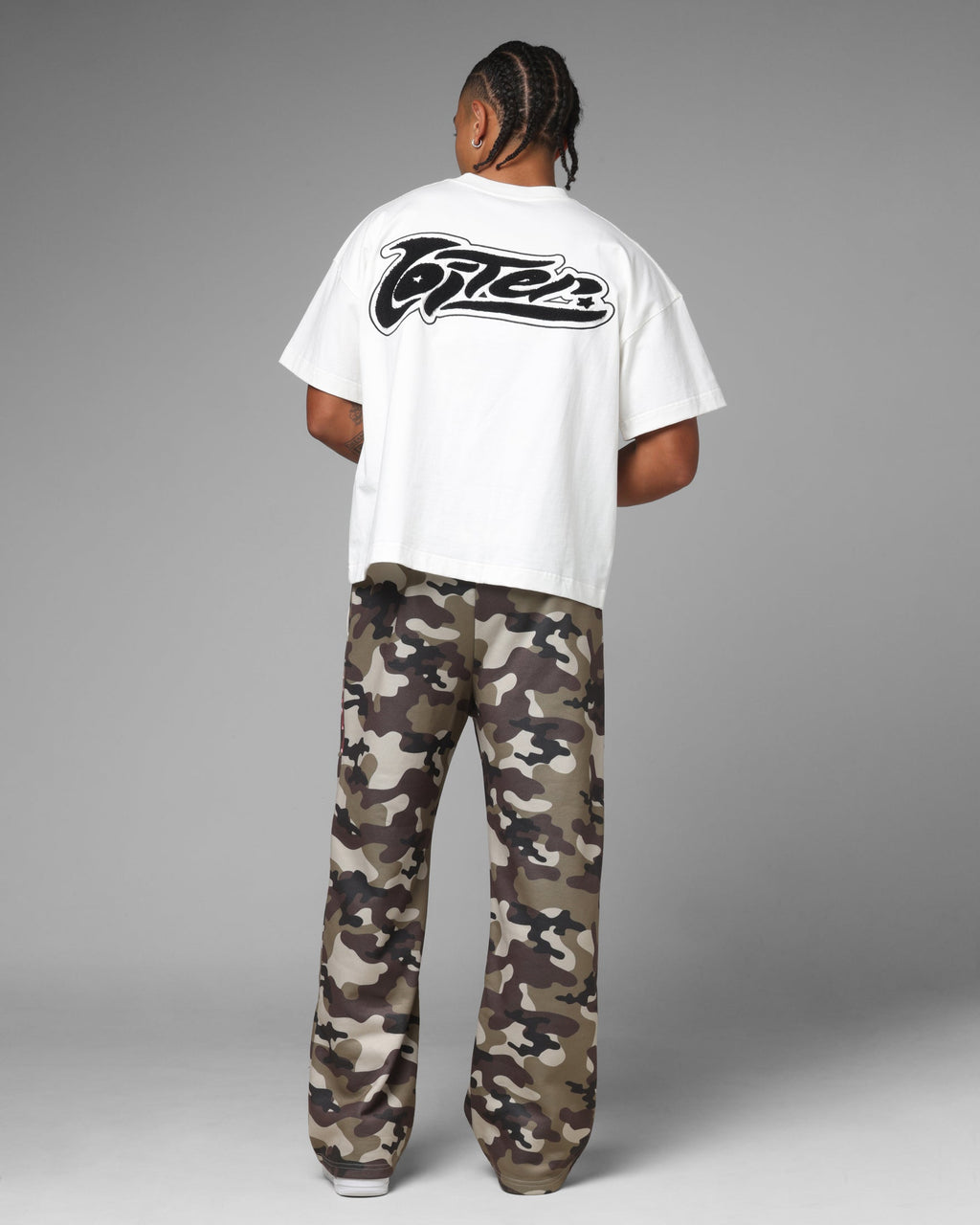 Loiter Jet Stream Chenille T-Shirt Off White