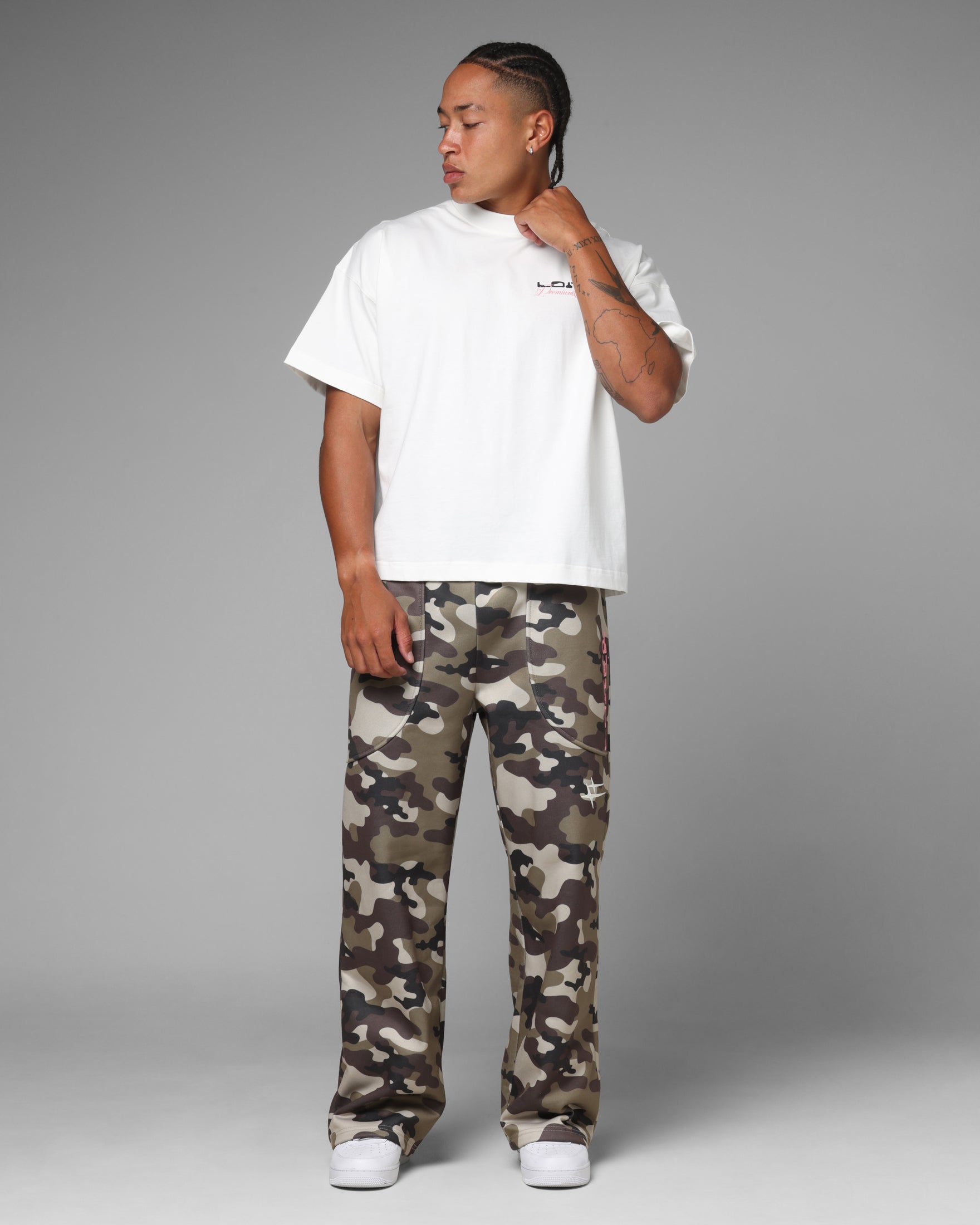 Loiter Jet Stream Chenille T-Shirt Off White