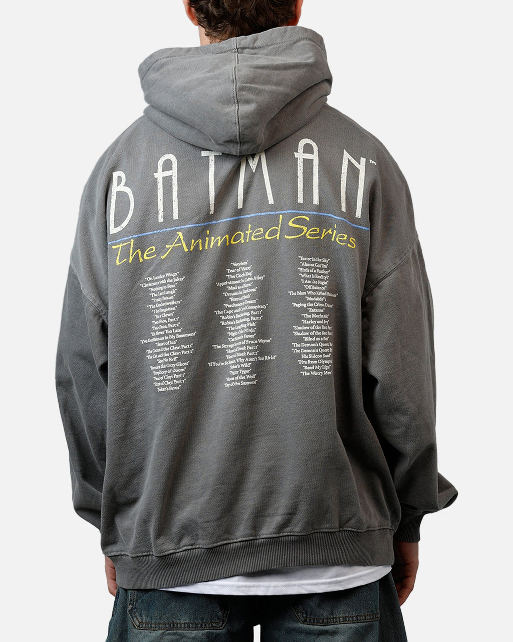73Studio X DC Batman Hoodie Washed Charcoal