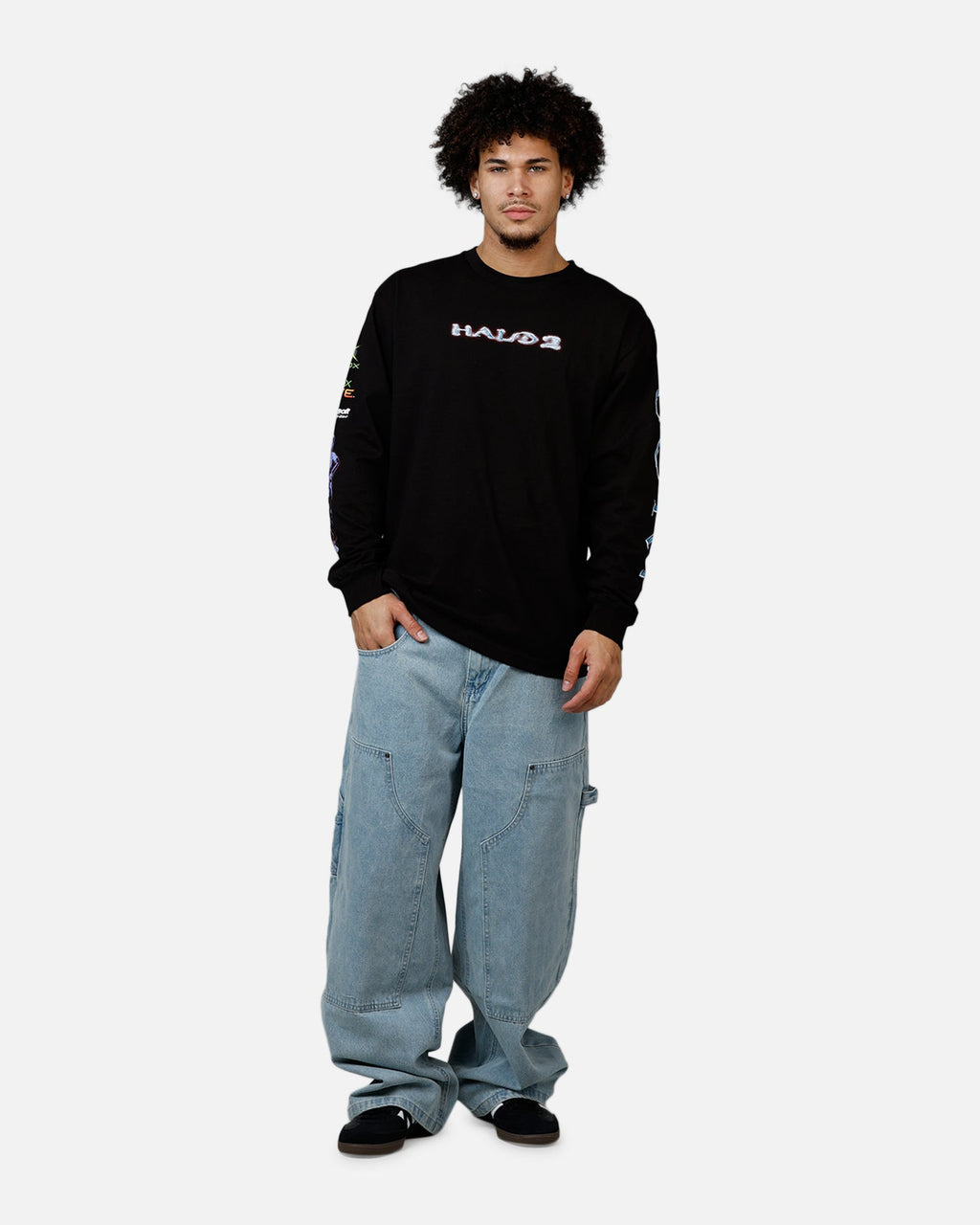 73Studio X Halo Halo 2 Spartan 117 Long Sleeve T-Shirt Black