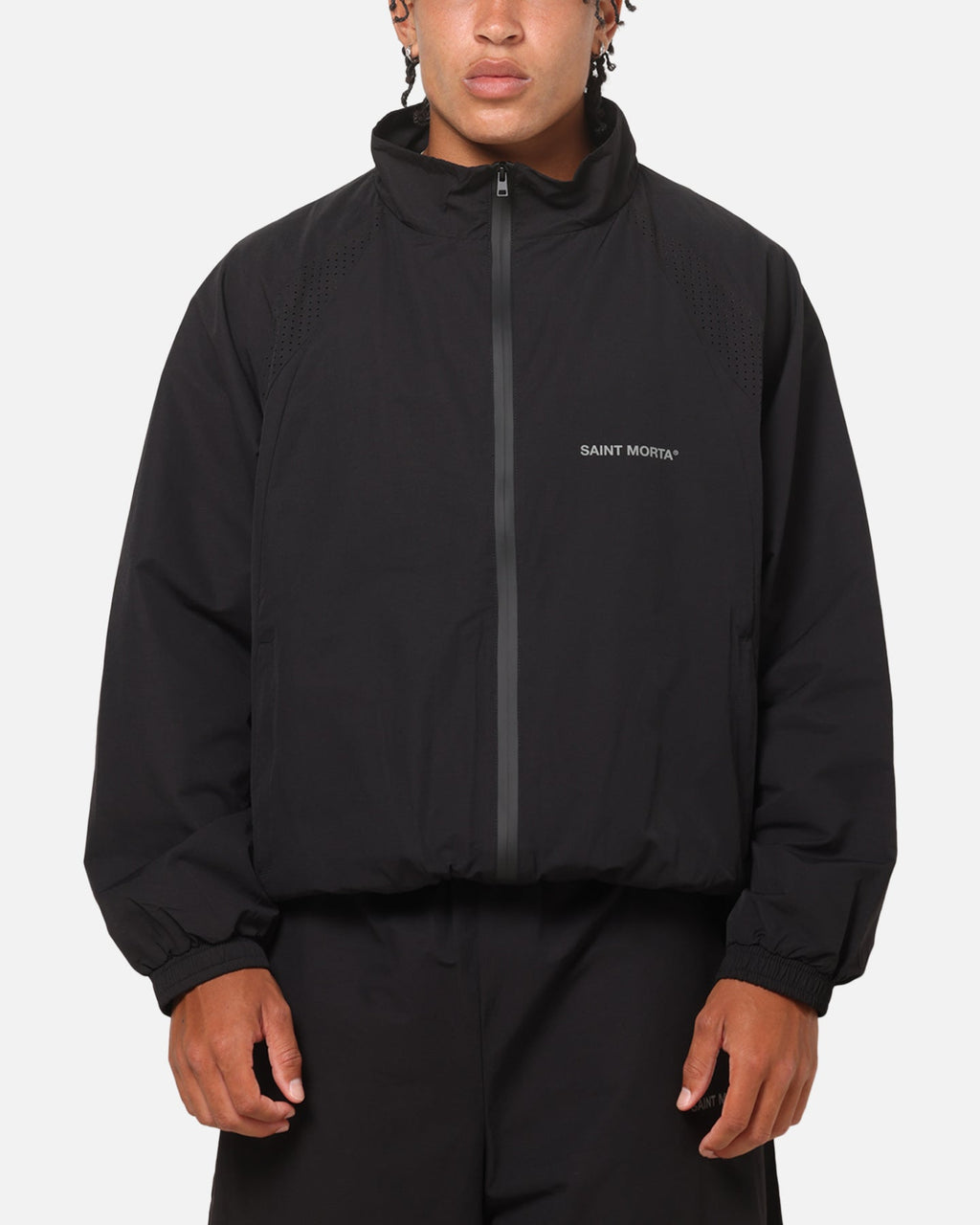 Saint Morta Athltc Windbreaker Jacket Black