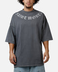Saint Morta Barbaric Mock Neck T-Shirt Washed Charcoal