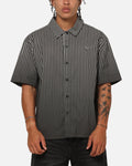 Saint Morta Vela Pinstripe Button Up Shirt Black/White