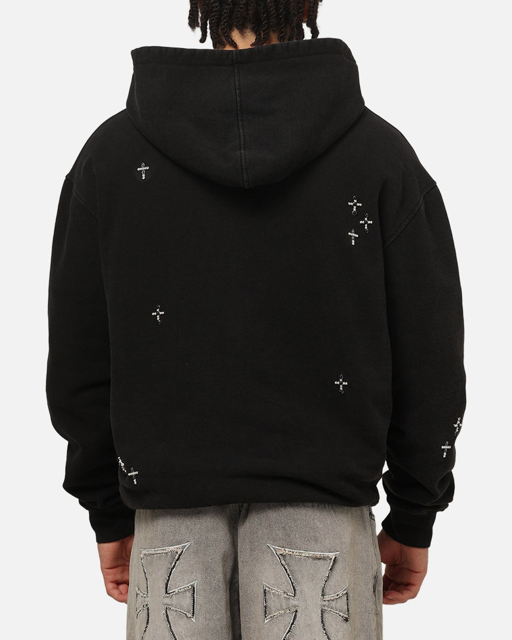 Saint Morta Credo Zip Hoodie Black Wash