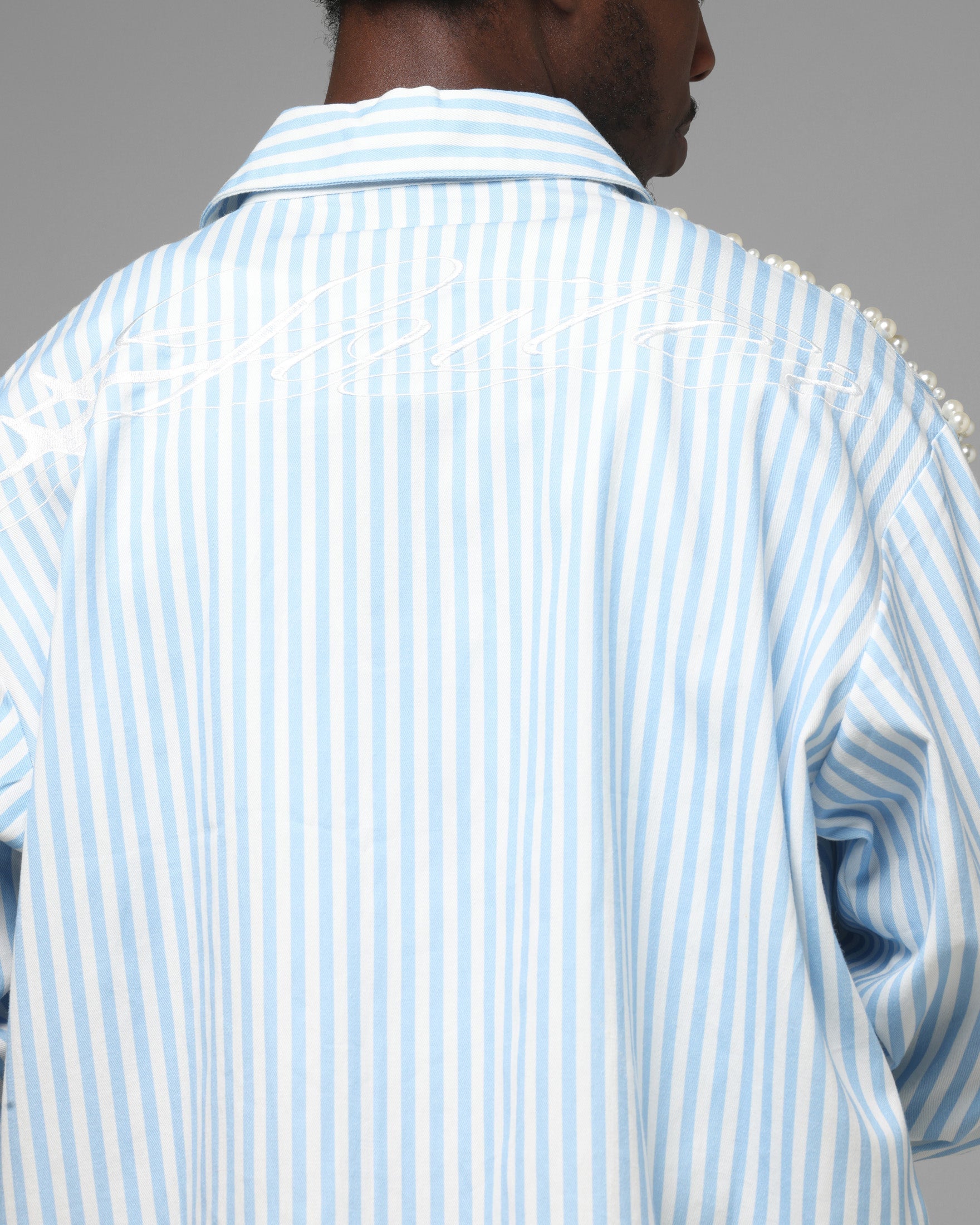 Loiter Pearl Button Up Shirt Blue Stripe