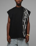 Loiter Script Muscle T-Shirt Black