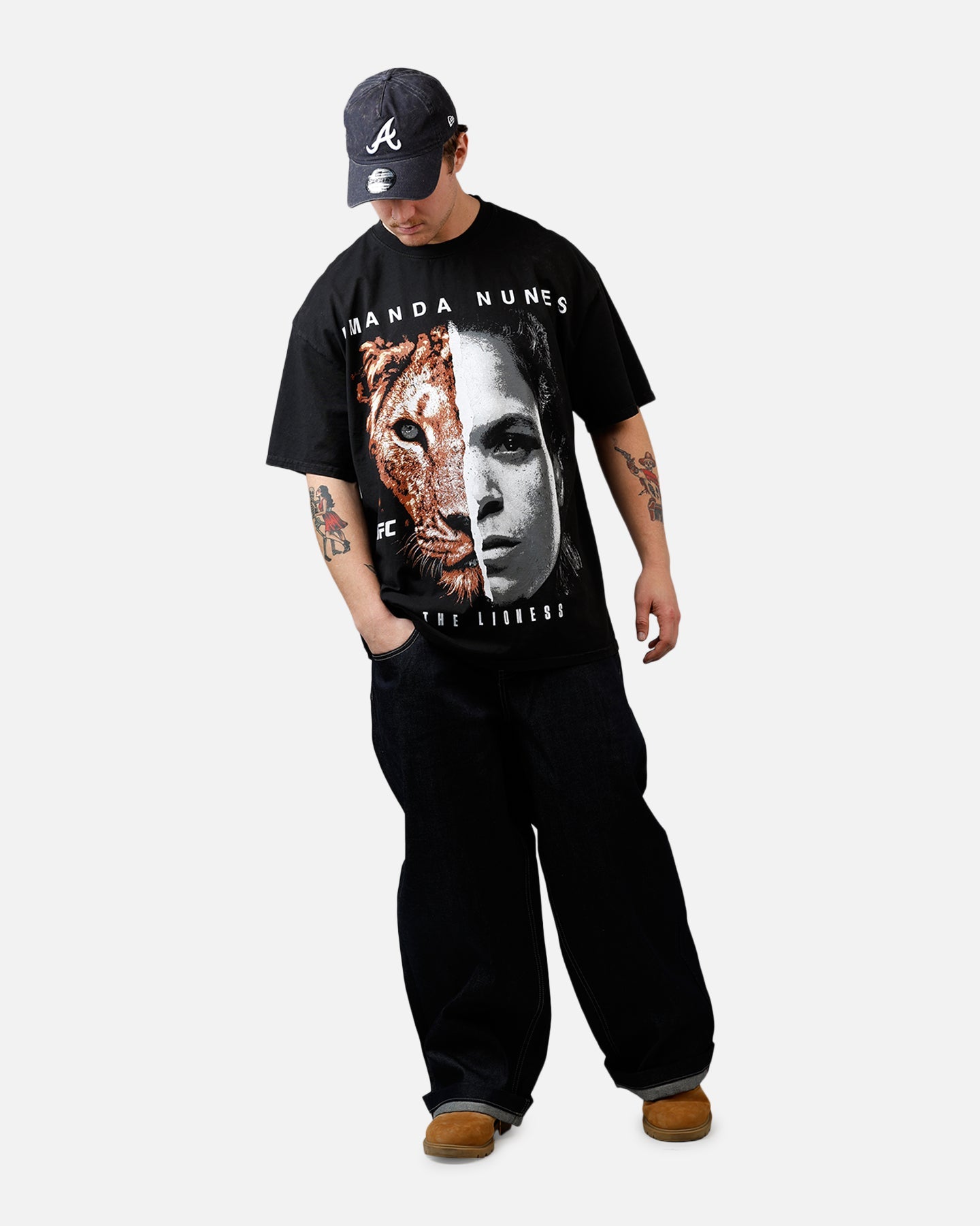 UFC By Culture Kings Amanda Nunes Legends T-Shirt Black Acidwash