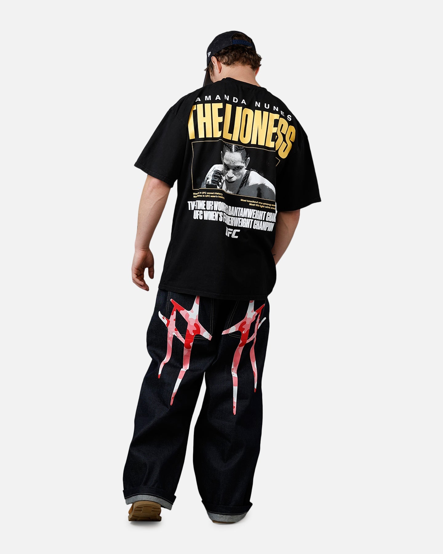 UFC By Culture Kings Amanda Nunes Legends T-Shirt Black Acidwash