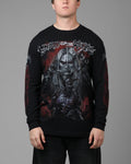 Loiter Marvel Knull Long Sleeve Waffle T-Shirt Black