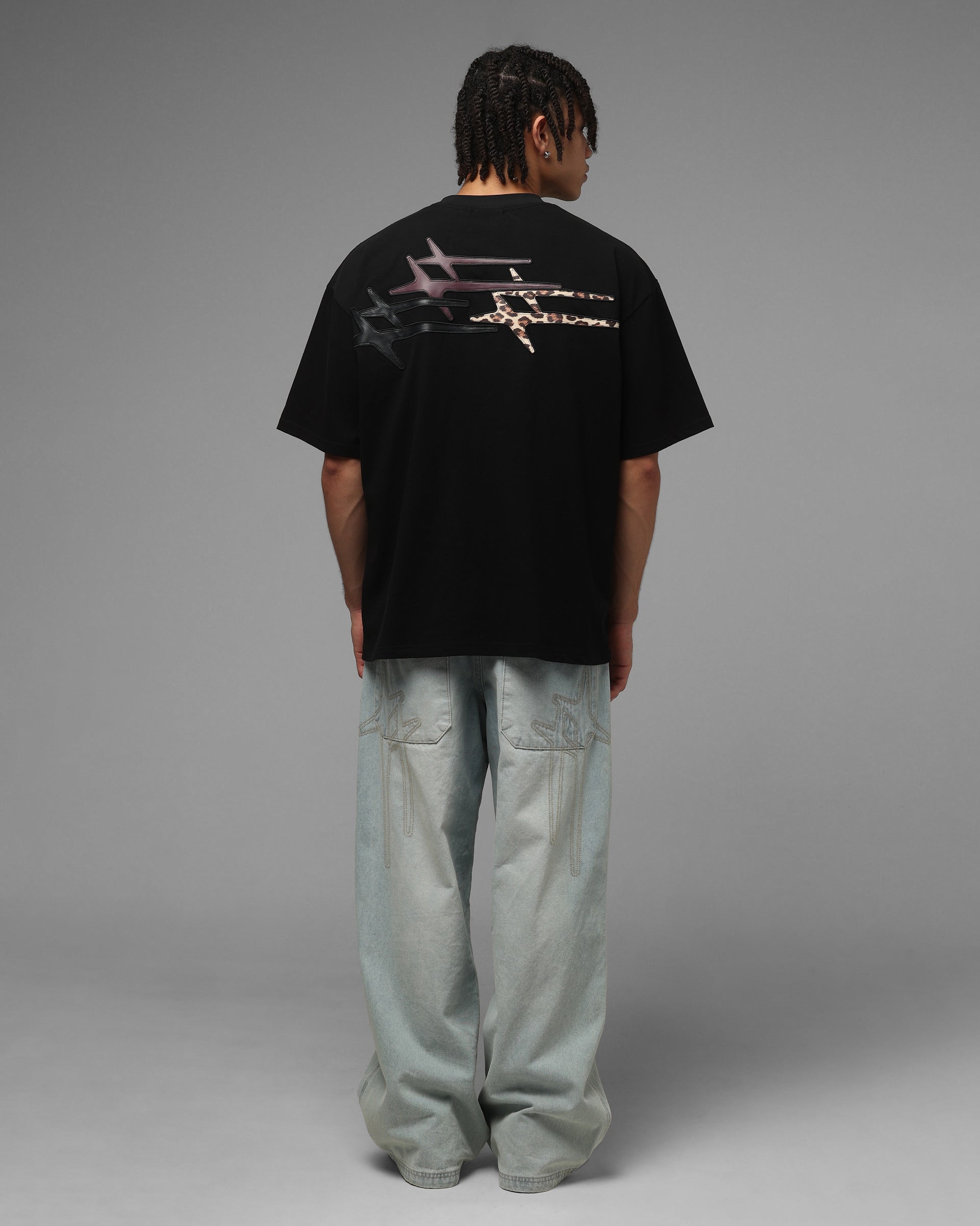 Loiter Hybrid Patch T-Shirt Black