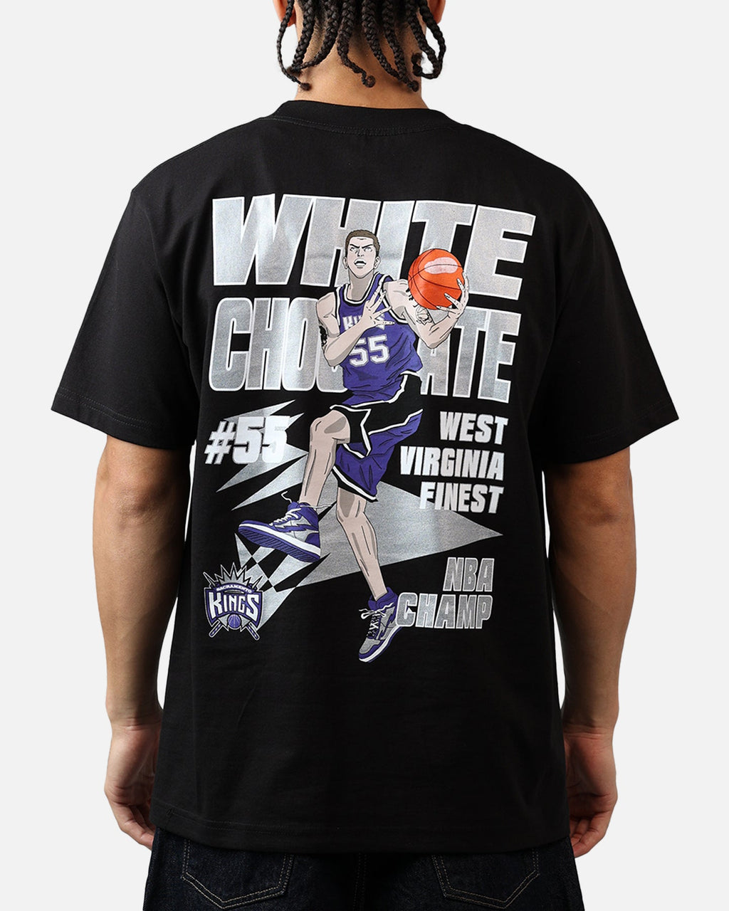 Mitchell & Ness Sacramento Kings Jason Williams Cartoon T-Shirt Black