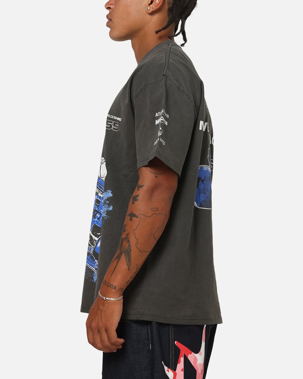 Culture Kings X Atlassian Williams F1 Team Carlos Sainz Jr. T-Shirt Black Acidwash