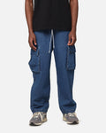 Carre Denim Superior Cargo Joggers Mid Blue Denim