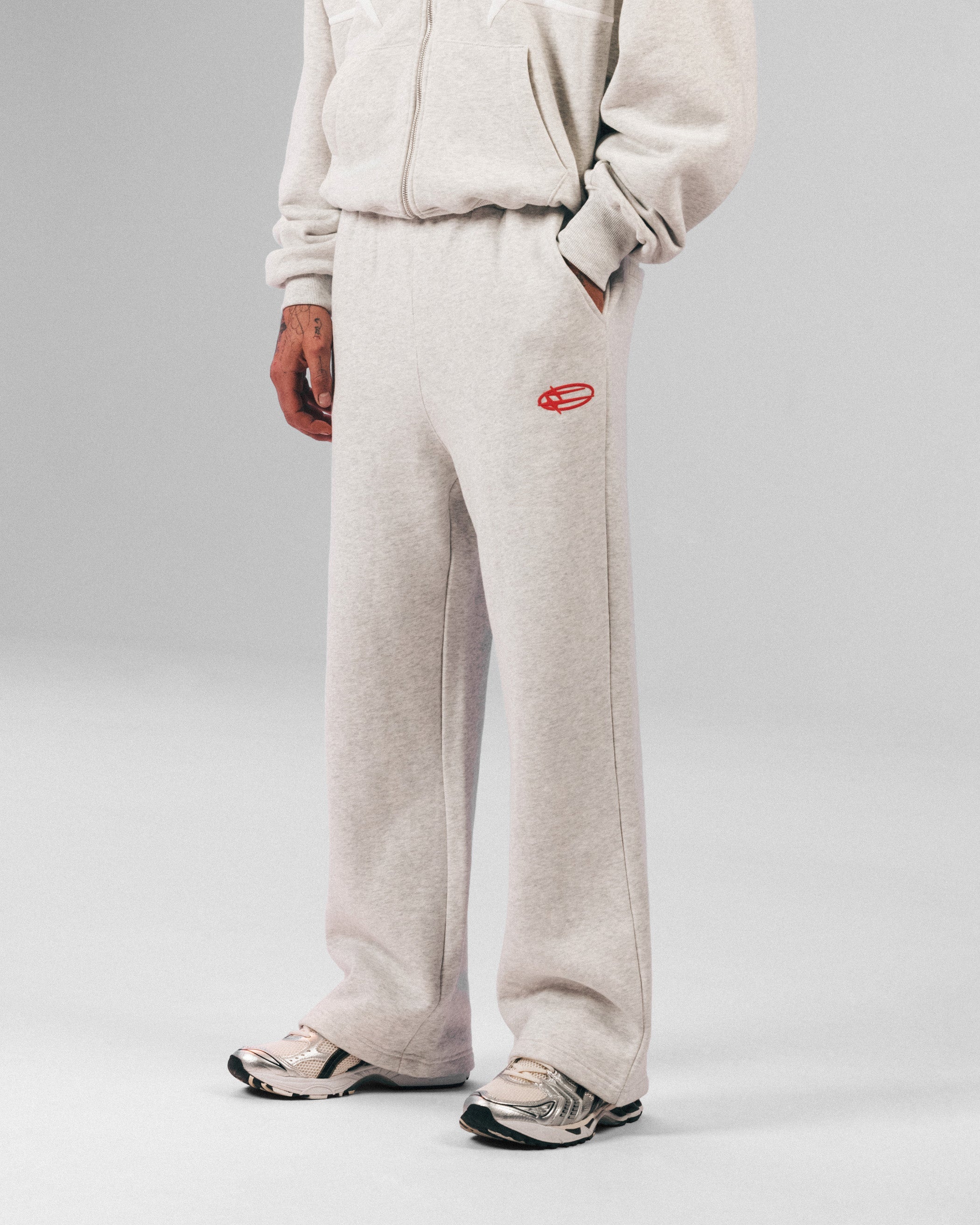 Loiter Celestial Sweat Pants Light Grey Marl