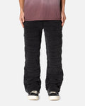MNML Crease Panel Sweatpants Washed Black