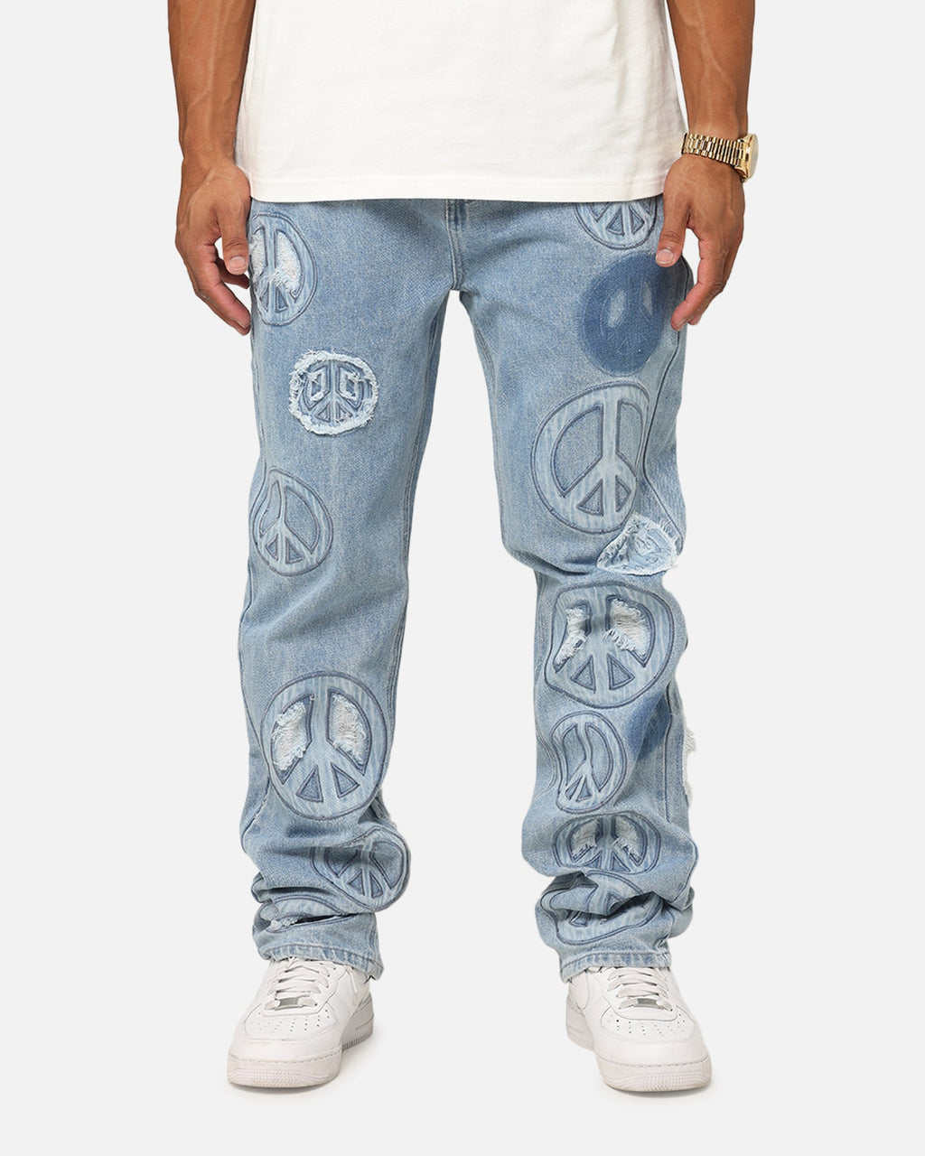 MNML V723 Peace By Peace Denim Jeans Blue